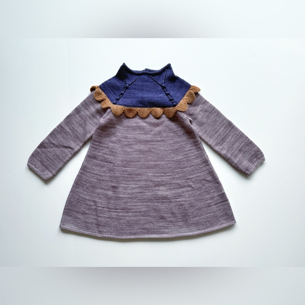 Misha & Puff Wool Scallop Dress